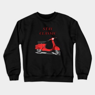 Stay Classic - Red Vespa Artwork Crewneck Sweatshirt